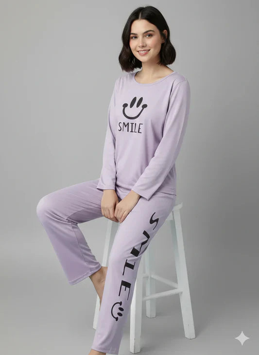 Smile Printed PJs Set