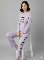 Smile Printed PJs Set